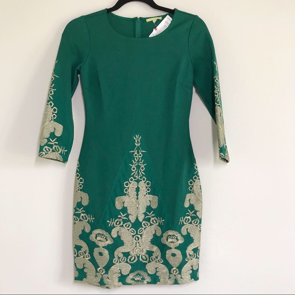 Gianni Bini Beautiful green and gold dress - Picture 1 of 2
